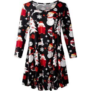 3/4 Sleeve Shirts for Women Plus Size Tunic Dressy Top Loose Fit Flare T-Shirt
